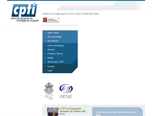 Tablet Screenshot of cpti.cetuc.puc-rio.br